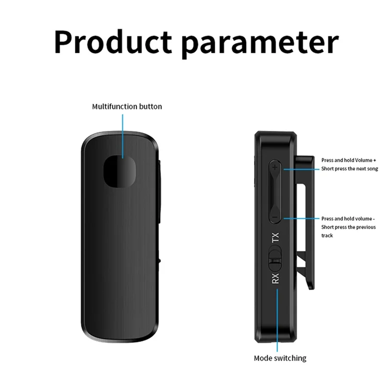A25R-Bluetooth 5.4 Wireless Audio Receiver Transmitter 3.5Mm AUX Bluetooth Adapter For Car Phones Tablet Laptop