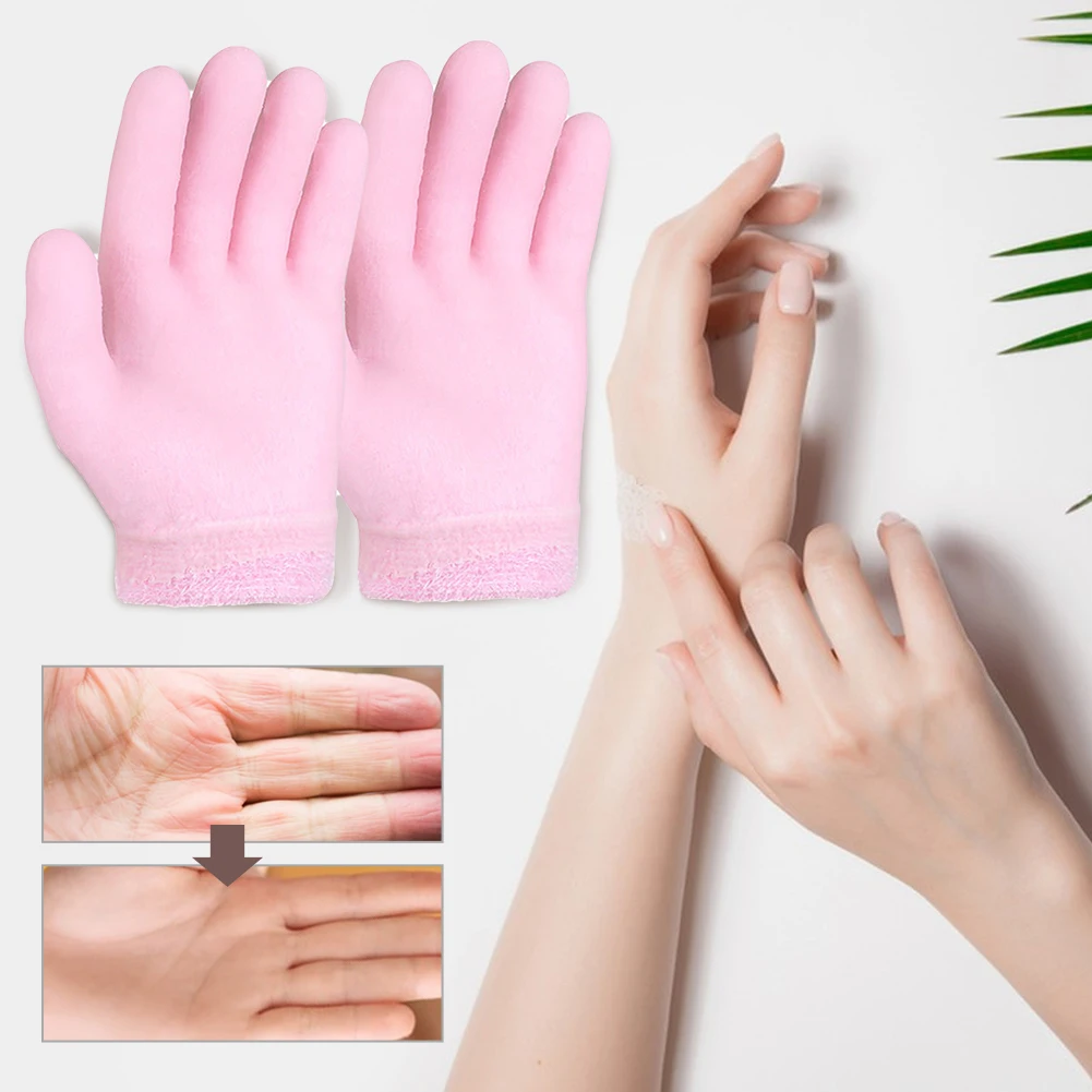 Exfoliating Gloves Anti Slip Hand Moisturizing Gloves Repair Rough Chapped Skin SPA Gel Gloves Lotion Gloves for Women