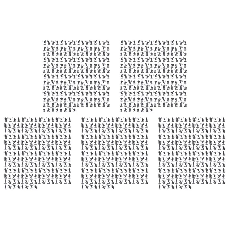 

1:72 1000/Set Plastic Ancient Soldier Figures Archaic Soldiers Men Swordsman Action Figure DIY War Scene Grey-Y44A