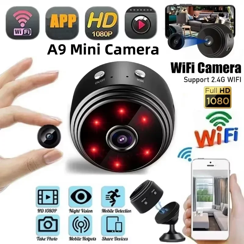 A9 Mini 1080p HD kamera WiFi bezprzewodowa kamera bezpieczeństwa mikro monitor kamery wewnętrzna wersja nocna wideo inteligentna kamera domowa 2025