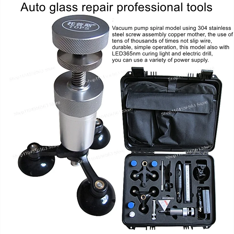 Auto glass repair professional repair tools front windshield broken crack repair