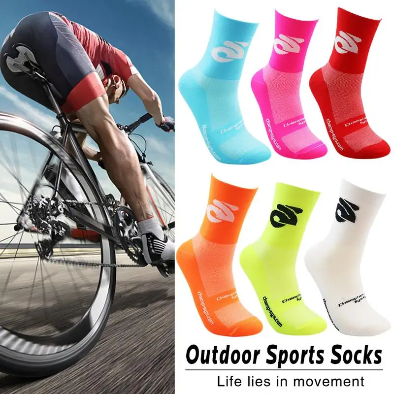 Calcetines deportivos de alta calidad para hombre y mujer, medias transpirables para bicicleta de carretera, deportes al aire libre, carreras, ciclismo, correr al aire libre