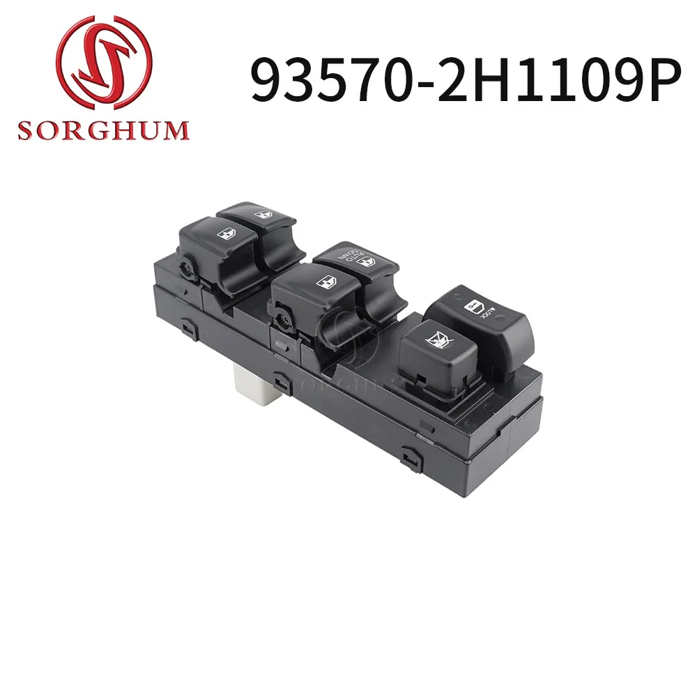 

SORGHUM 93570-2H1109P For Hyundai Elantra 2007 2010 LHD Left Hand Driver HD Power Window Switch 16Pins Autodown Car Accessories