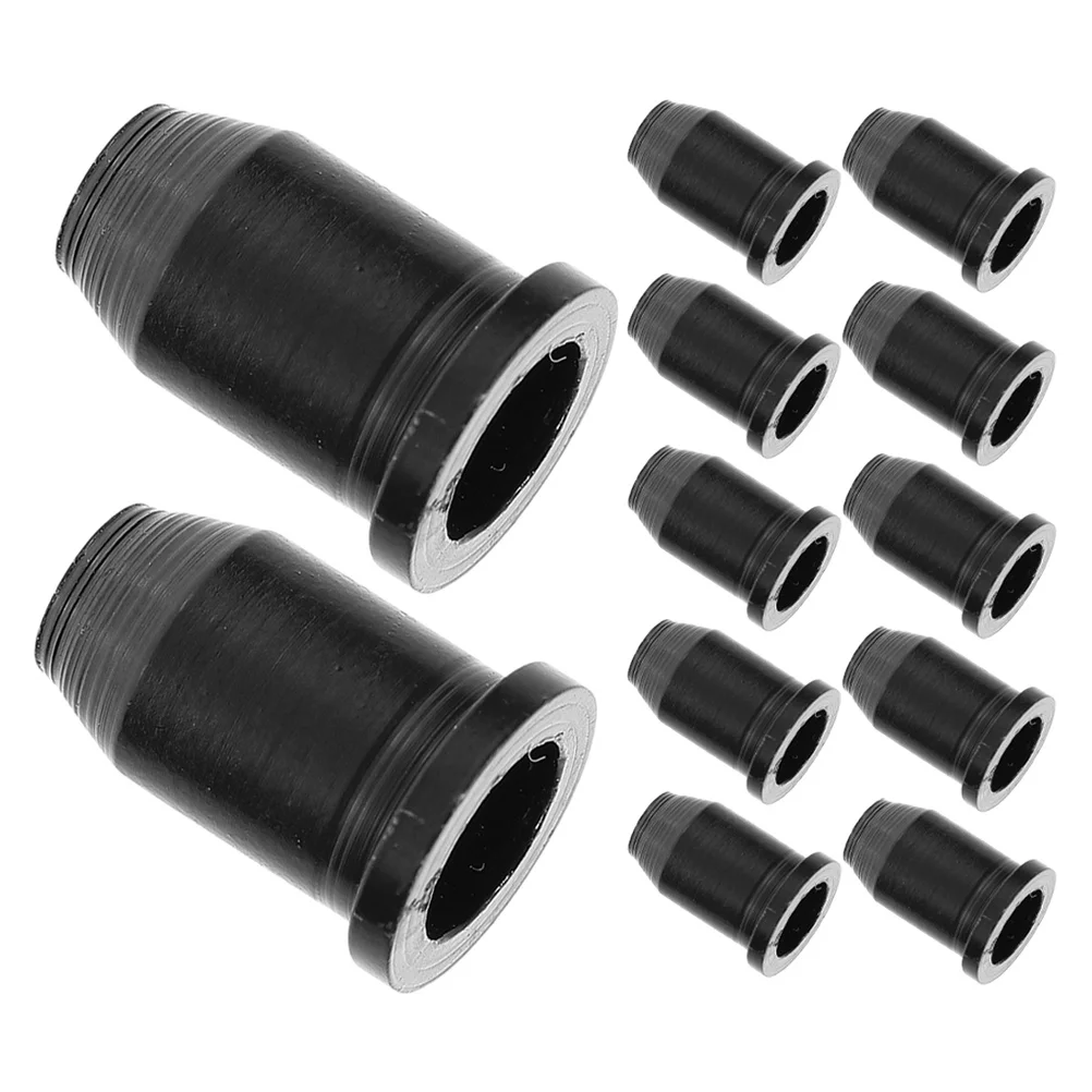 

12Pcs Electric Guitar String Ferrules Black Coated Through-Body Mounting Buckles for Stable String Locking Guitar Accessories