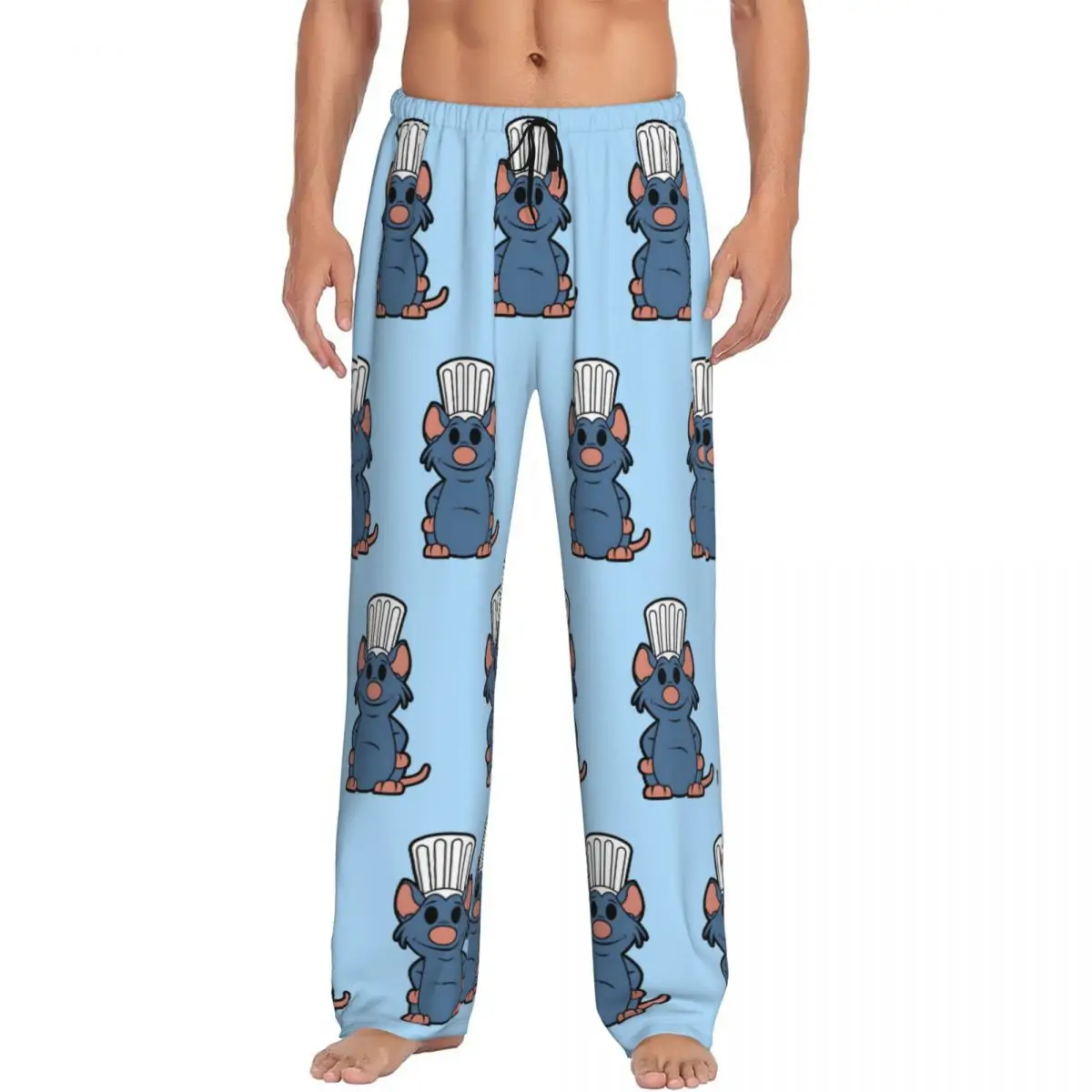 جديد الخريف الشتاء الرجال الاطفال راتاتوي الأسرة مطابقة وتتسابق السراويل السراويل كوميديا ماوس الرسوم المتحركة مع جيوب Sweatpants #3