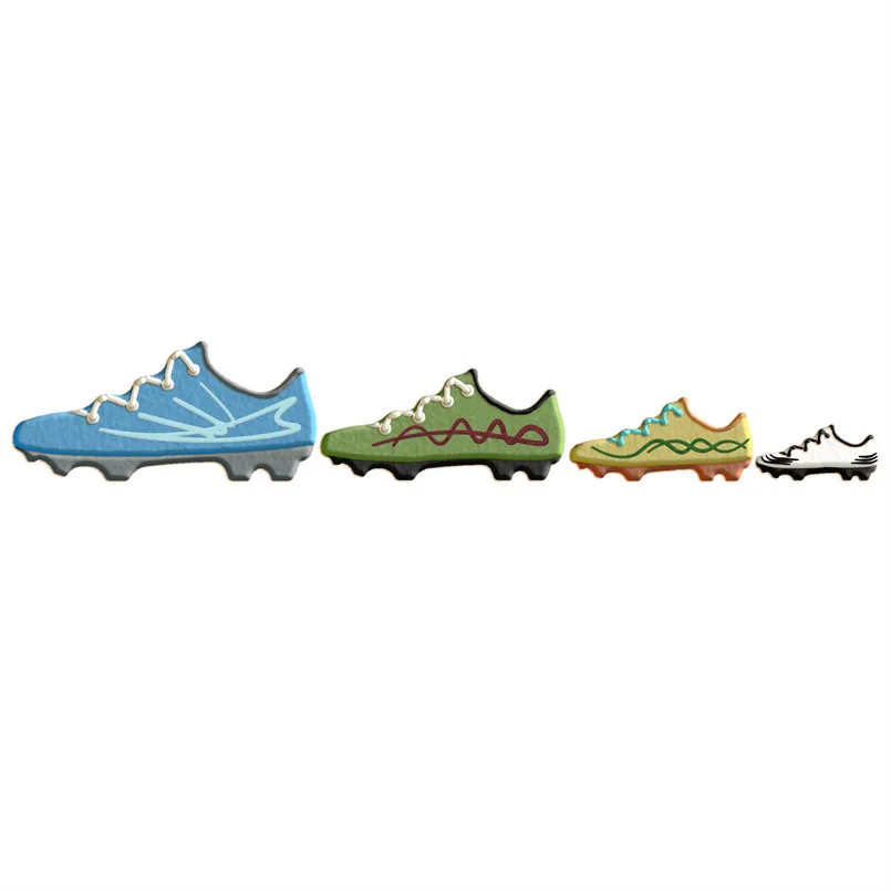 Four Specifications Cartoon Sports Equipment Soccer Boots,Plastic Mold,Cake Fondant Tools,Cookie Sushi and Fruits Cutters