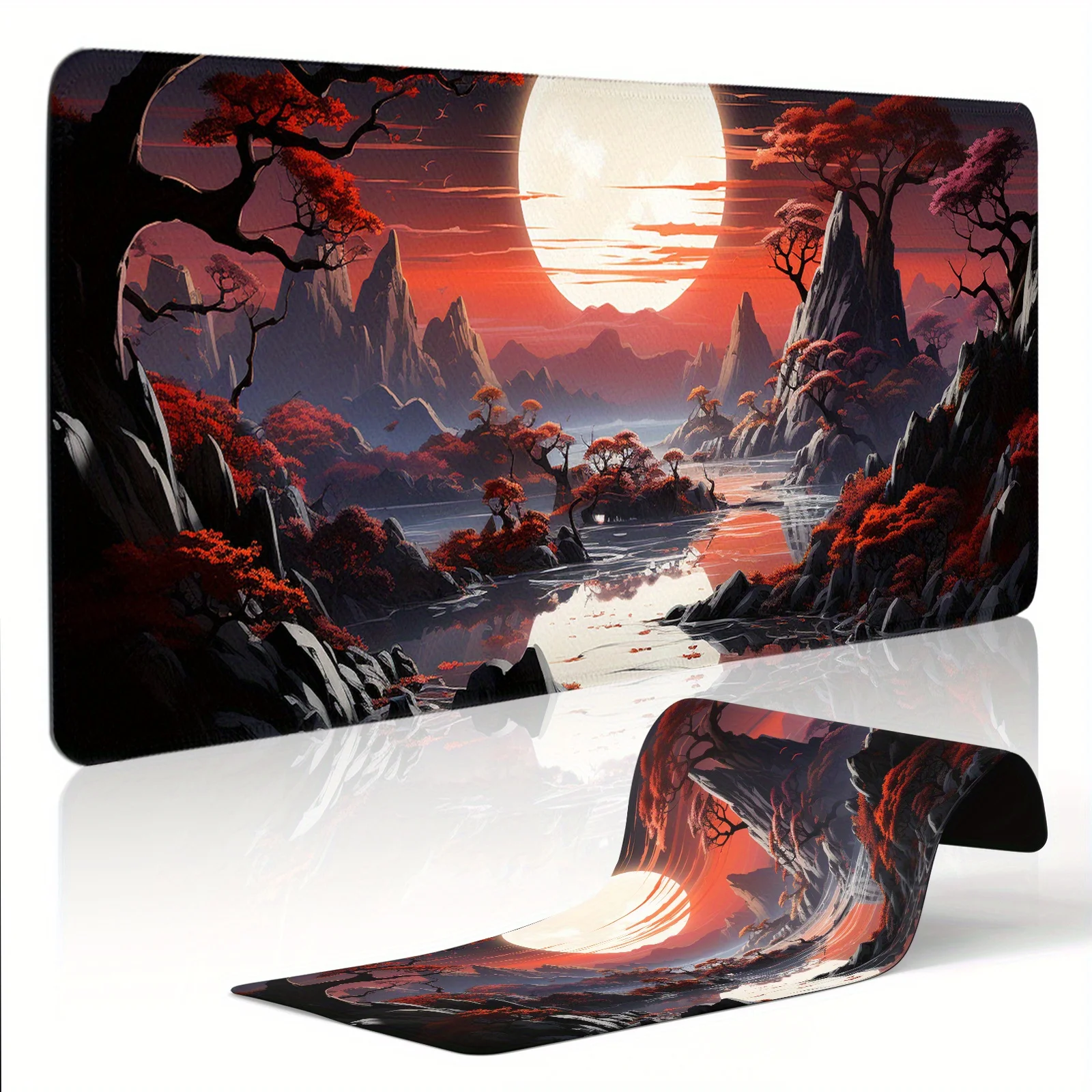 

Landscape flower mousepad e-sports and office universal PC desk protection, high-definition printed rubber anti-slip accessory