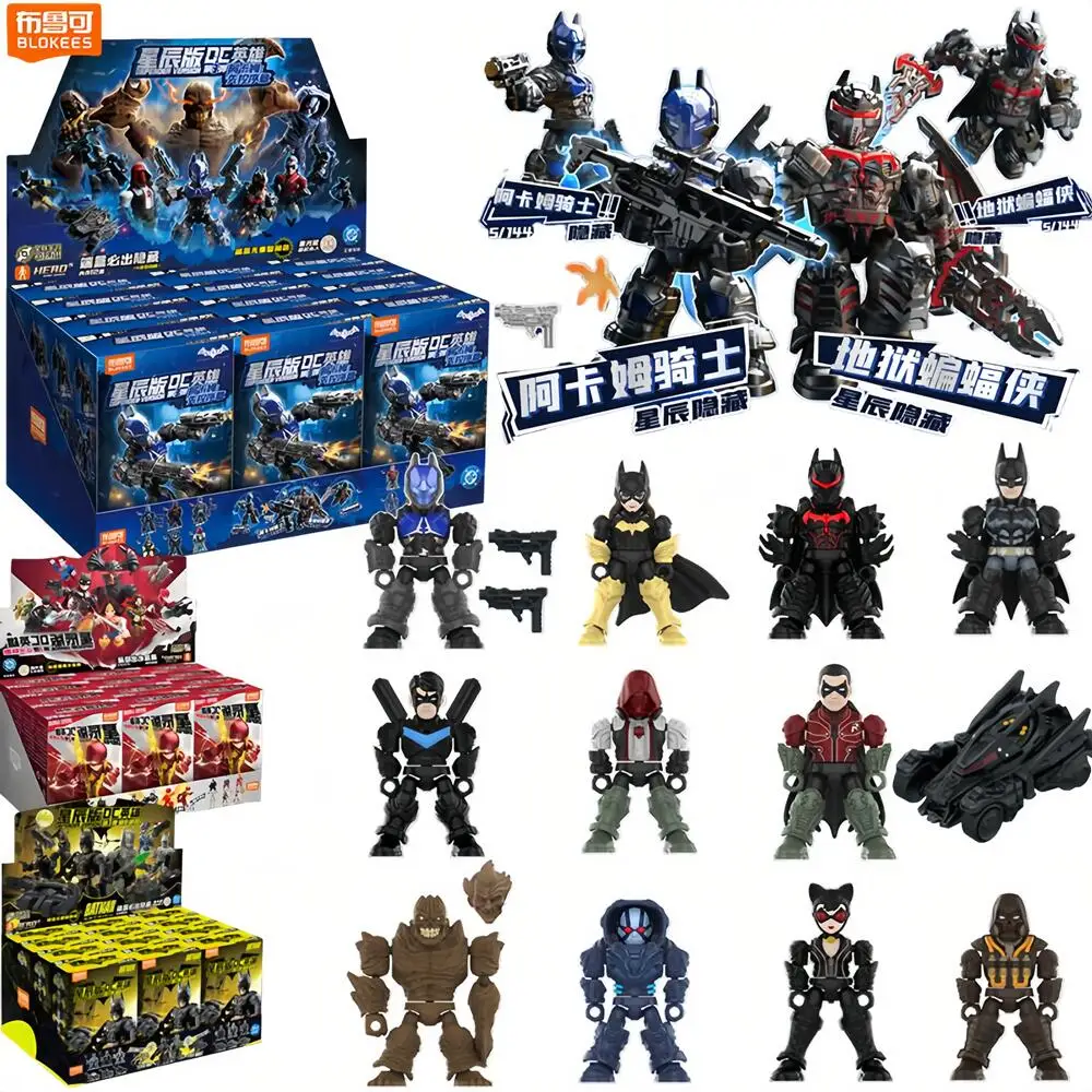 Blokees DC Hero Batman Arkham Knight Nightwing Catwoman Star Edition Series Boîte Mystère Figurines de Collection Cadeau d'Anniversaire