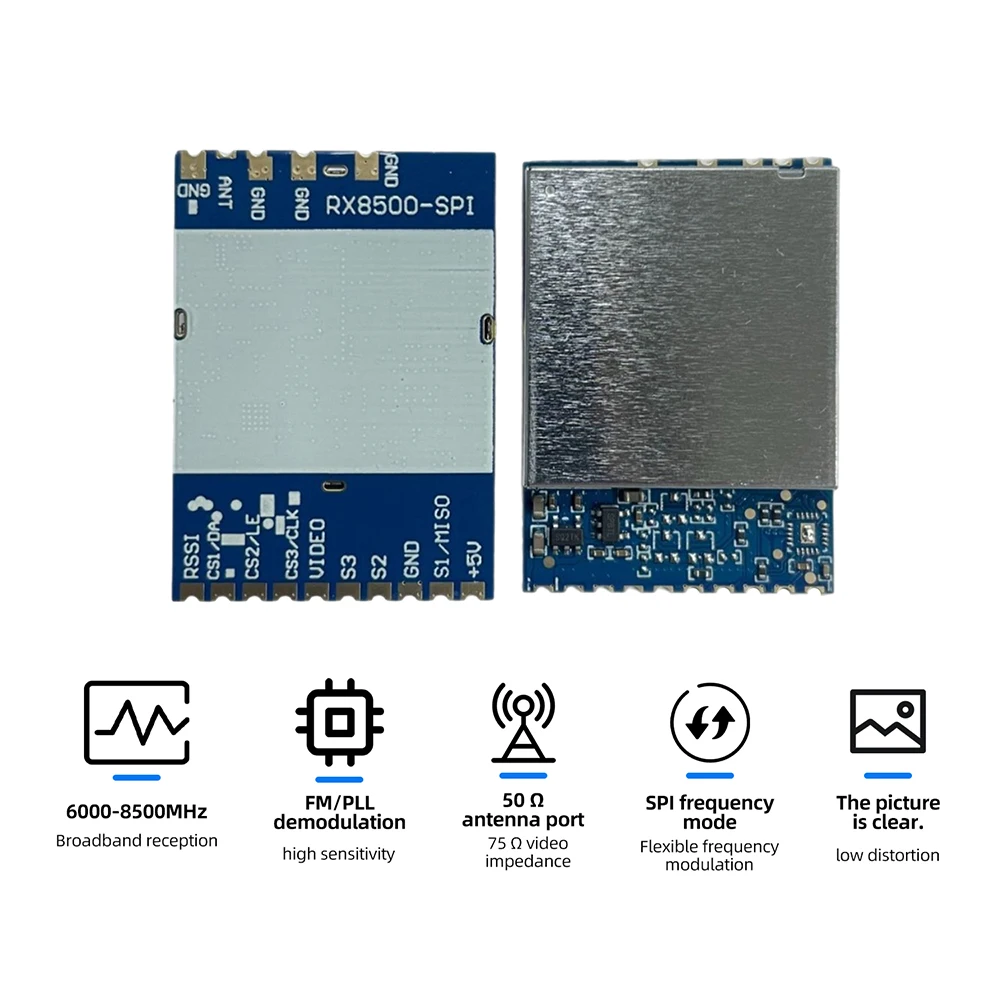 6000-8500MHz RX8500-SPI 8,5G VRX Kabelloses Video-FPV-Empfängermodul Kompatibel mit SPI-Frequenzmodus für RC-Drohnen – Detail 3
