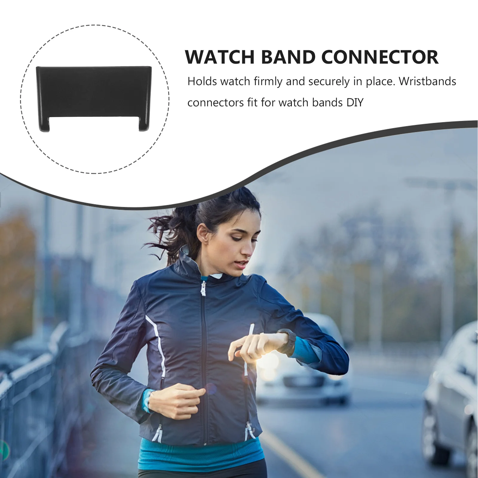 Conector de correa de reloj de Metal, duradero, práctico, fácil de instalar, accesorios de conexión, conector de correa de reloj, 2 uds.