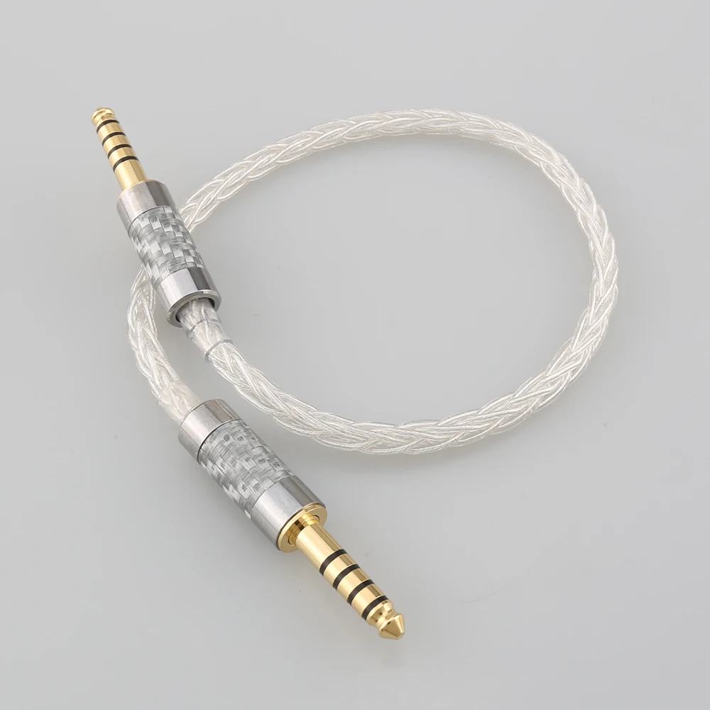 8 rdzeni czyste srebro 4.4 zbalansowany męski do 4.4mm kabel z wtyczką linia Audio