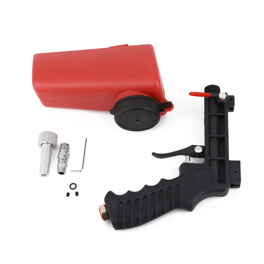 90psi آلة تفجير الرمل الهوائية المحمولة قابل للتعديل الهواء الرملي بندقية الهواء الرمال الناسف لتلميع إزالة الصدأ المعدني