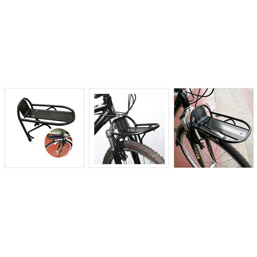 

Aluminum Alloy Front Shelves Bike Cargo Rack Lightweight Compact Design Wire Fits Folding Bikes Shelf