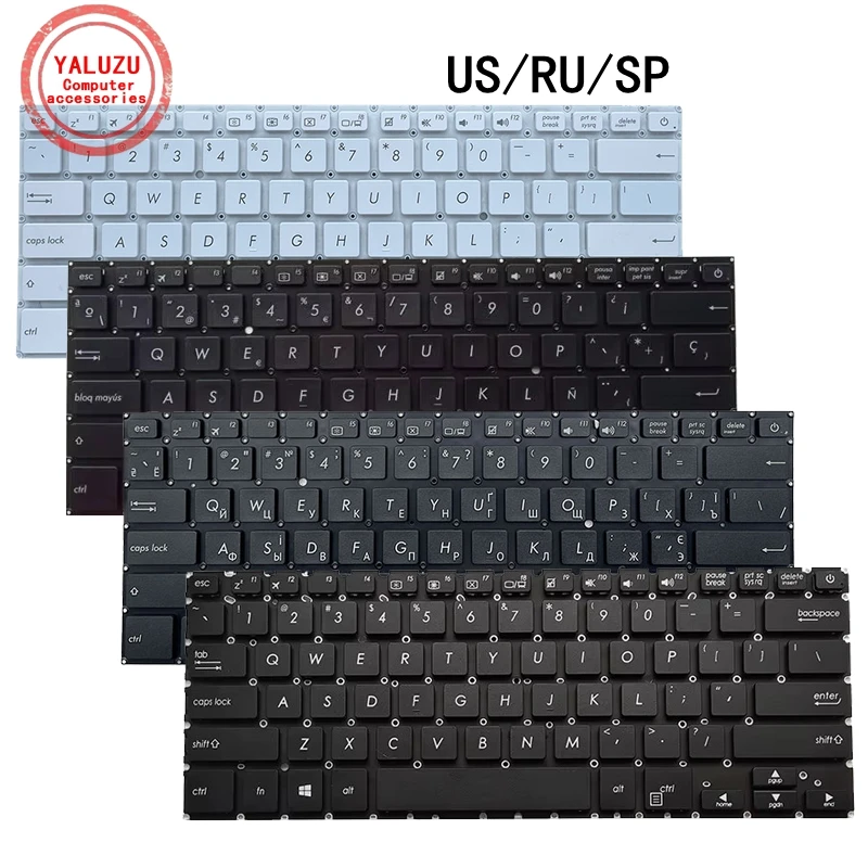 US/RU/SP Englisch/Russisch/Spanisch NEUE Laptop Tastatur Für ASUS E406 E406S E406M L406 E406MA A3160