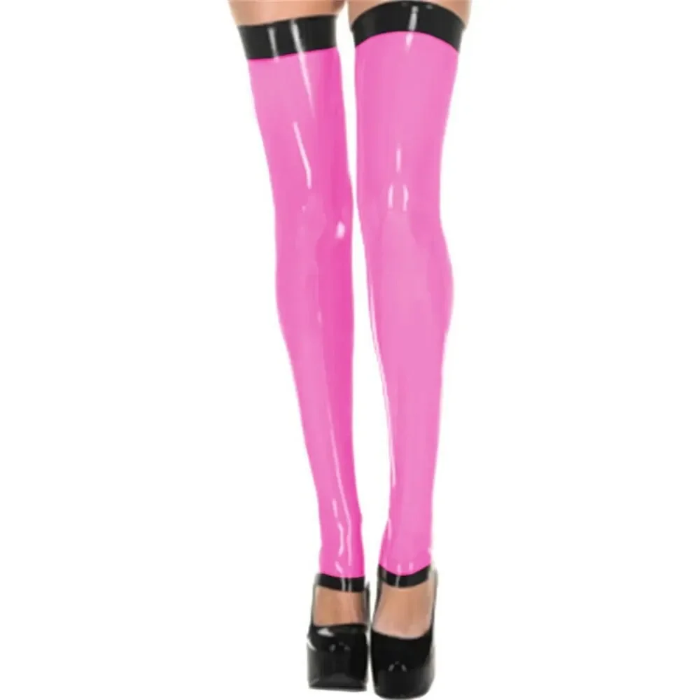 

Sexy Wet Look Glossy Leather Stockings,Leg Wear,Ladies Fetish,PVC Thigh High Stockings, Sissy Erotic Lingerie, Costumes Clubwear