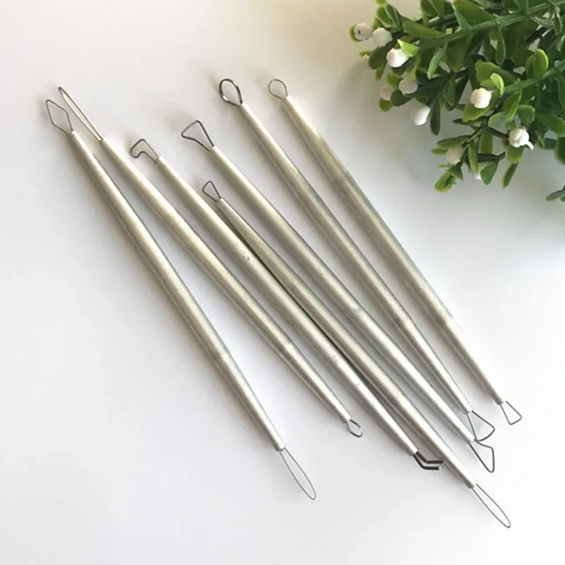 Polymer Clay Tools Pottery Ceramics Ribbon Sculpting Tools Set Pottery Clay Sculpture Caving Scraper Craft Modelling Tools