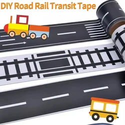 5M Railway Road Track Scene Tape Wide Creative Traffic Road Adhesive Masking Paper Tape DIY Design Sticker Kids Toy Car Play