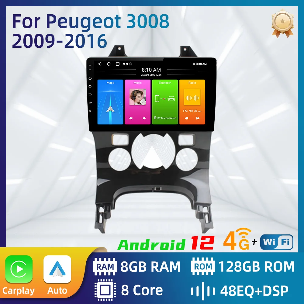 

for Peugeot 3008 LHD 2009-2016 Car Multimedia Player GPS Navigation Head Unit Autoradio 2 Din Android Car Stereo Radio