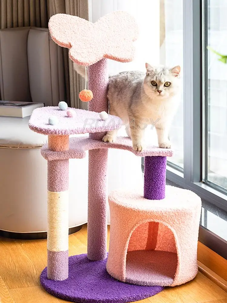 Cat Trees for Kittens Cat Furniture Towers with Scratching Posts Double Perches House Kitty Cat Activity Trees Climb