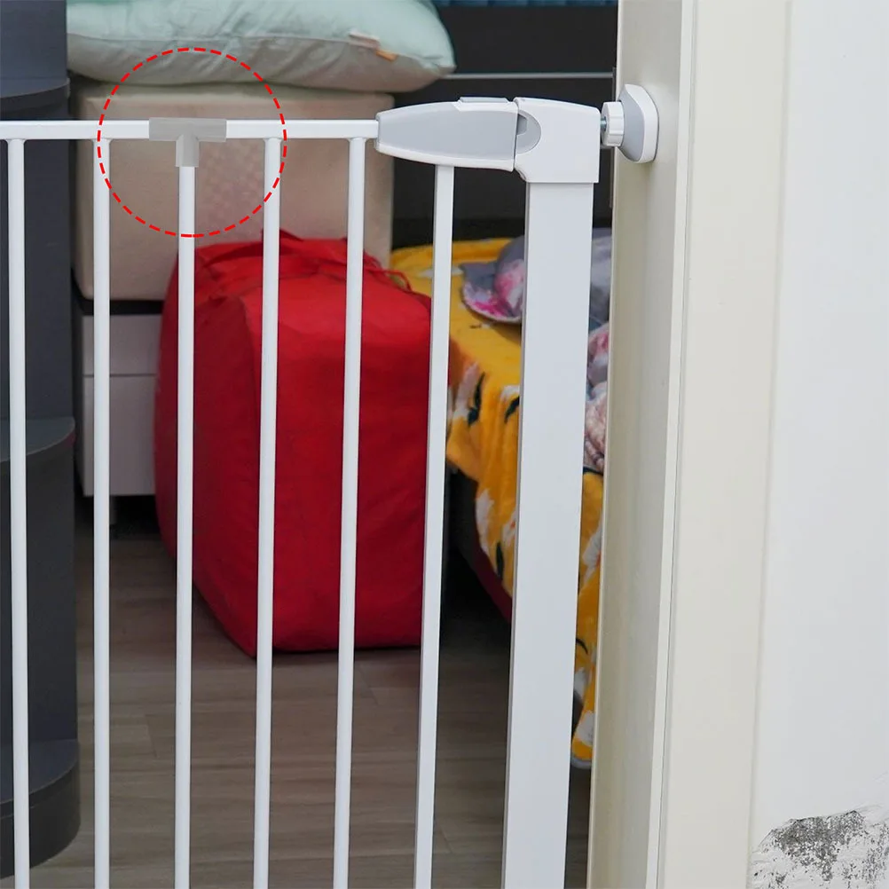 Kit di 8 Connettori a T in Acciaio per Recinzioni per Bambini, Regolabili per Uso Interno ed Esterno