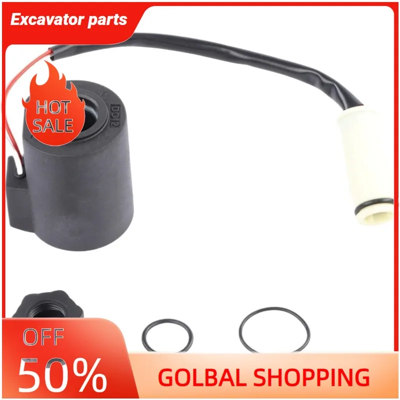 

1pc 12V 59x21mm Solenoid Coil for EC55 EC55B Excavator Engine Replacement Parts