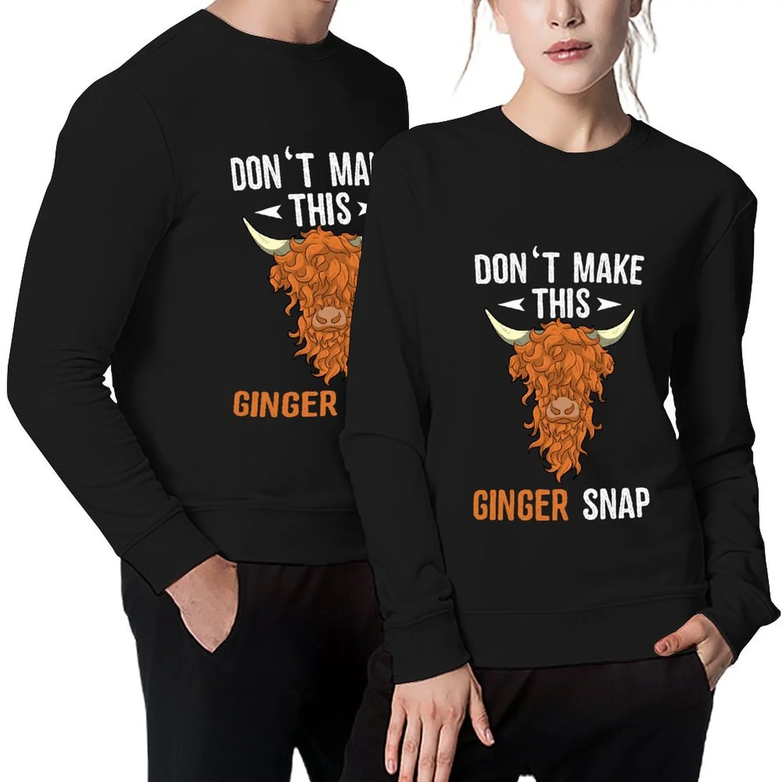 

Don't Make This Ginger Snap Highland Cow Cattle Pullover men's autumn clothes fashion men tracksuit hooded sweatshirt for men