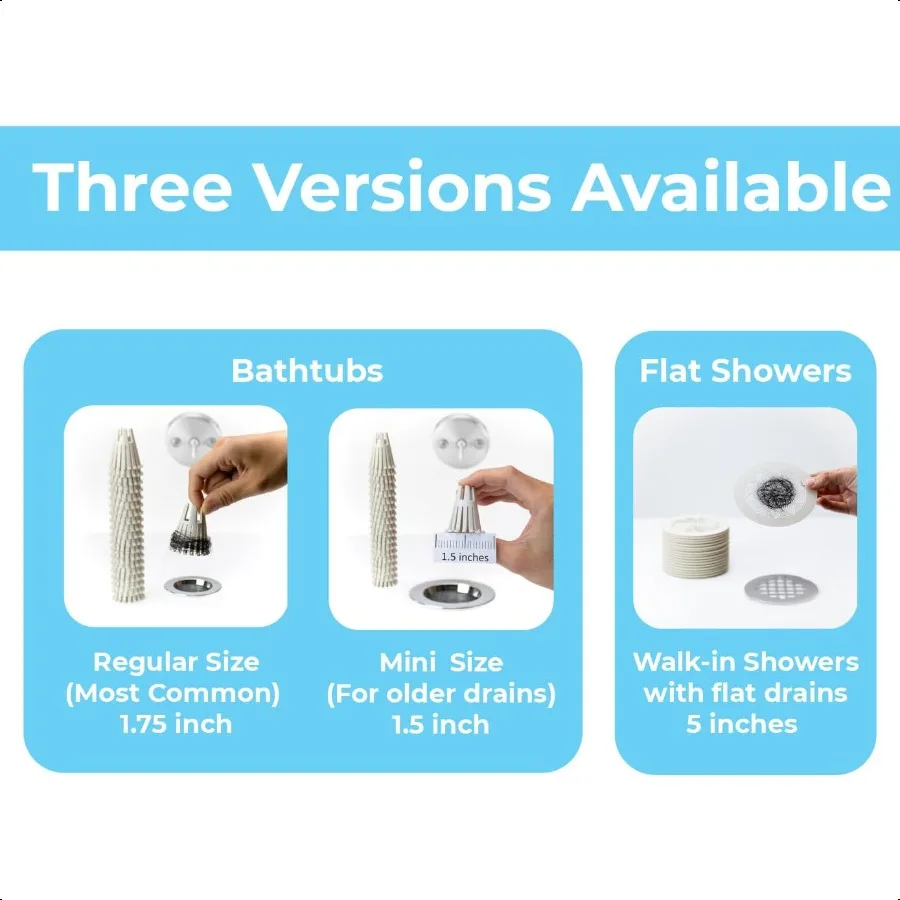 HairClaw, 20 упаковок, ловушка для волос для ванны, сито-ловушка для стандартного размера, 1,75 дюйма, слив для ванны, экологически чистый, биопластик
