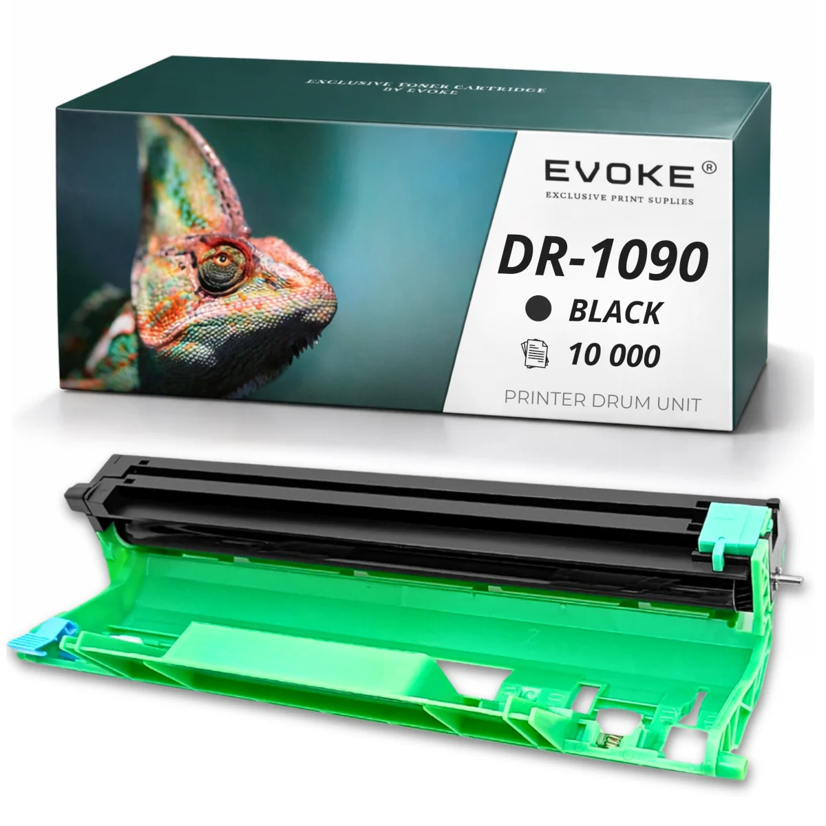 Evoke Compatibele Trommel voor Brother Dr-1090 Dr1090 Dr-1050 Dr1050 Dr-1030 Dr1030 Zwart 10000 Pagina's Hl-1110E Hl-1210We Dcp-1510E Dcp-1512E