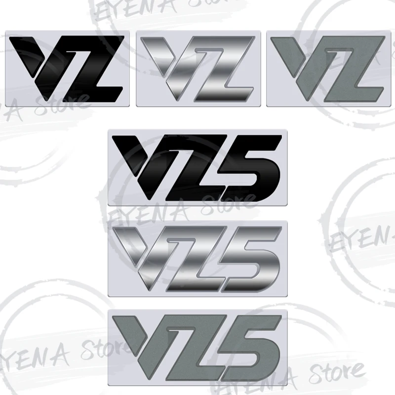 VZ VZ5 Logo Lettering Metal Badge Stickers Car Rear Trunk Body Emblem For Seat Alhambra Ibiza Leon Tarraco Toledo Mii Born