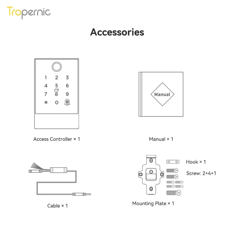 Système de contrôle d\'accès intelligent Ttlock pour l\'extérieur, étanche Ip65, lecteur d\'empreinte digitale Alexa, Bluetooth, Rfid, carte de code,