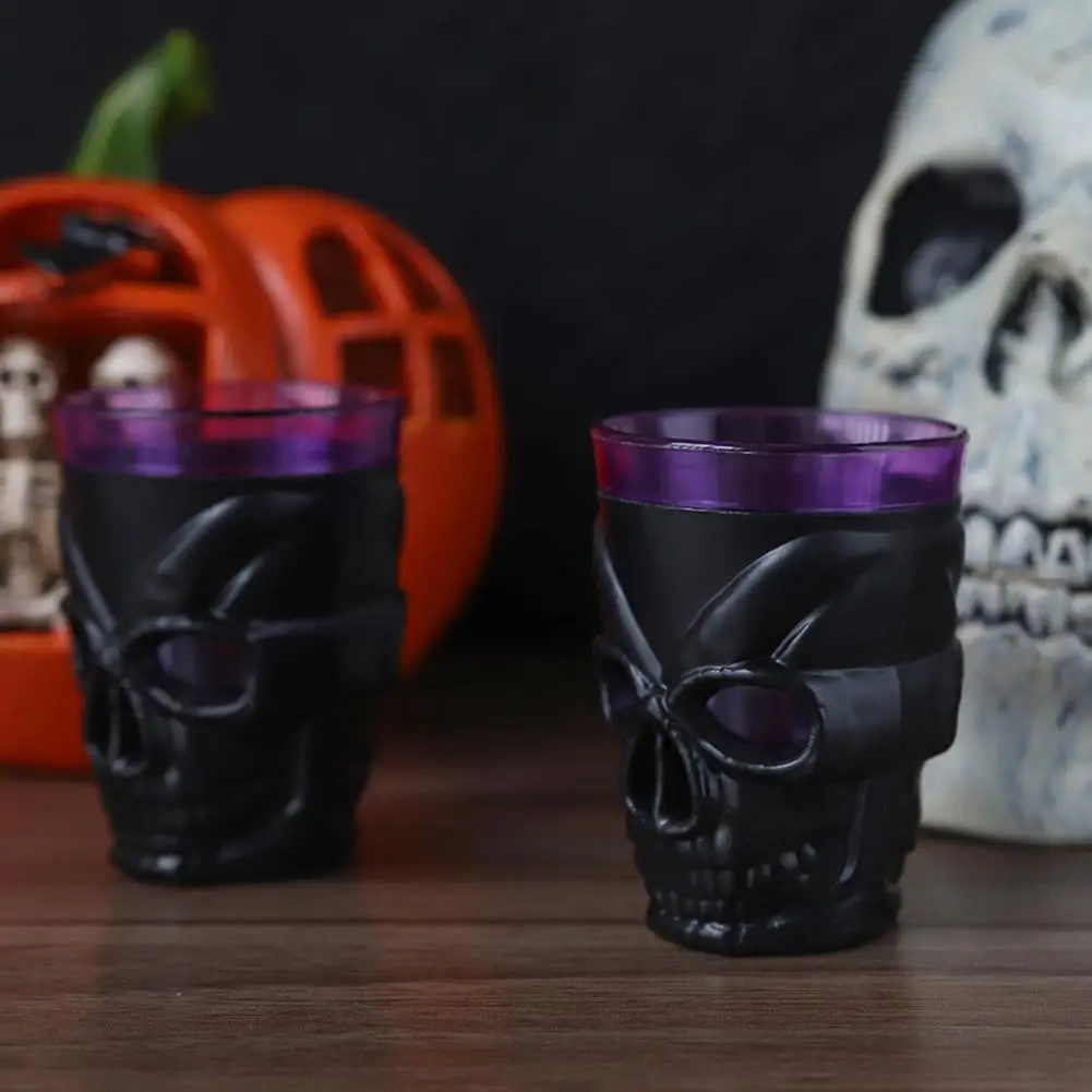 Unique Halloween Table Centerpiece Halloween Glowing Skull Goblet Led Candle Holder Spooky Party Decor Haunted House for Bar