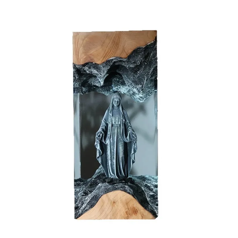 Resin art lamp, Christmas decoration gifts, indoor warm blessing ornament