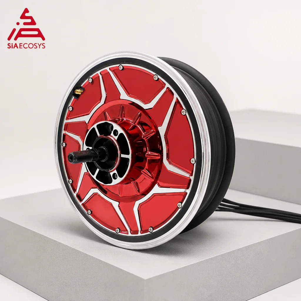 SiAECOSYS QSMOTOR QS268 V5 9000W 72V 130KPH 12 Inch BLDC Hub Motor for High Speed Electric Motorcycle Scooter Wheel Drive