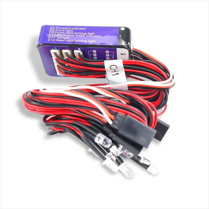 1pcsSimulation Steering Brake Flash Light 12LED Lighting Kit for1/10Scale Models RC Car three-way controllable turn signal light
