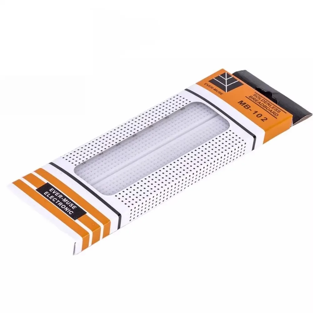 MB-102 لوح تجارب الخط الأحمر والأزرق - لوحة توصيل تجريبية بفتحة 830، مقاس 165 × 55 × 10 مم. للنماذج الأولية للدائرة،