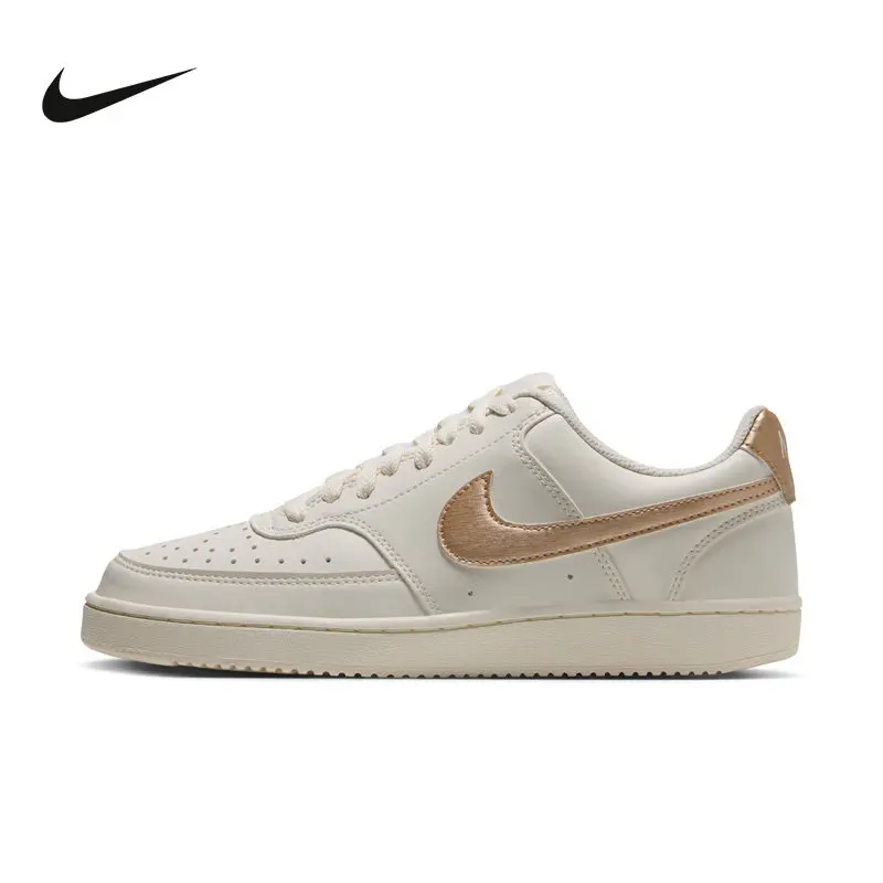 Nike Authentic IM7647-101 W NIKE COURT VISION LO NN MM Women Low Top Casual Shoes White Leather Retro Daily Sneakers