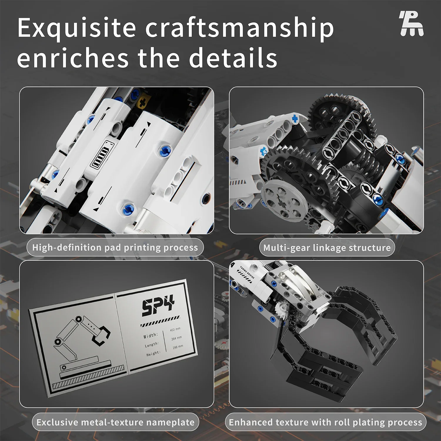 1029PCS แขนหุ่นยนต์ Building Blocks ชุด REMOTE Mechanical ARM รุ่นอิฐเดสก์ท็อปตกแต่ง DIY ของเล่นสําหรับเด็กวันหยุดของขวัญ