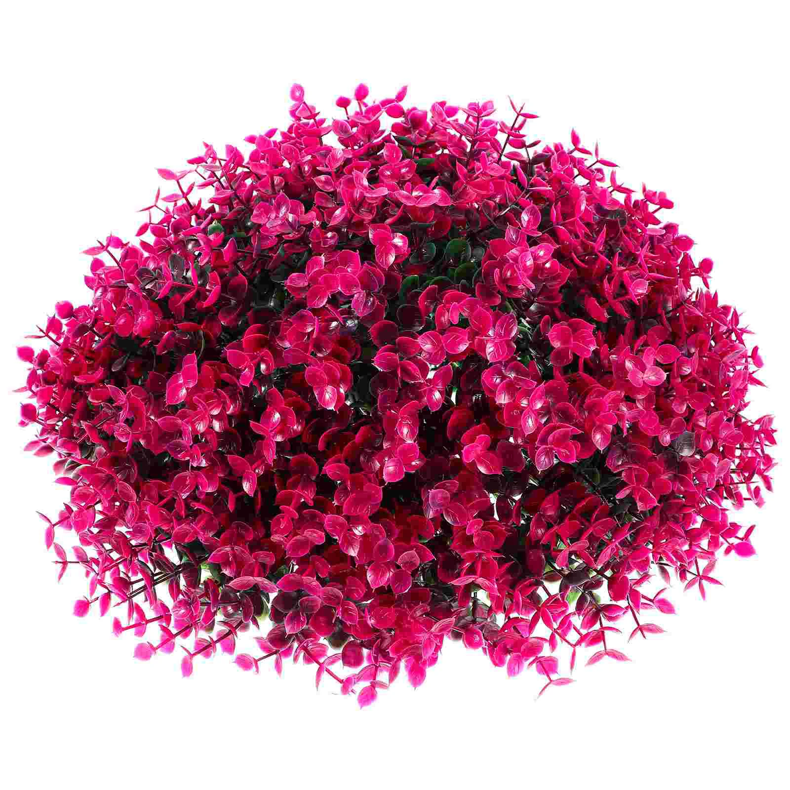 Bloemen Eucalyptus Gras Bal Kantoor Kunstplanten Buiten Hangende Topiary Ballen Plastic DIY Blad