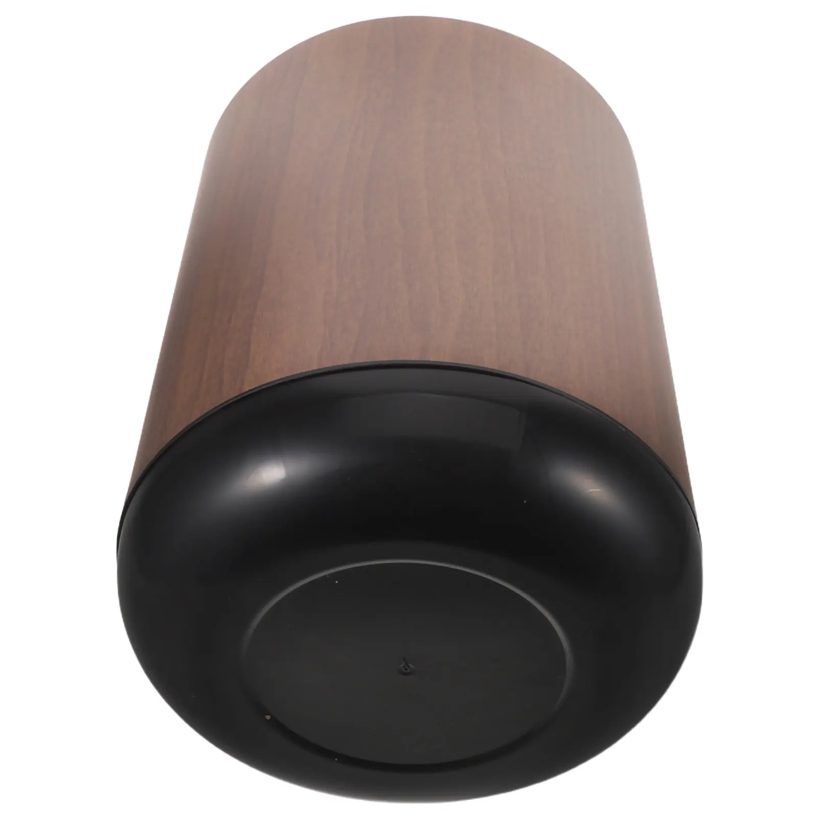 

15L Double Layer Trash Can Wood Grain Finish Round Open Top Plastic Waste Basket for Kitchen Bathroom Bedroom Office Dorm Large
