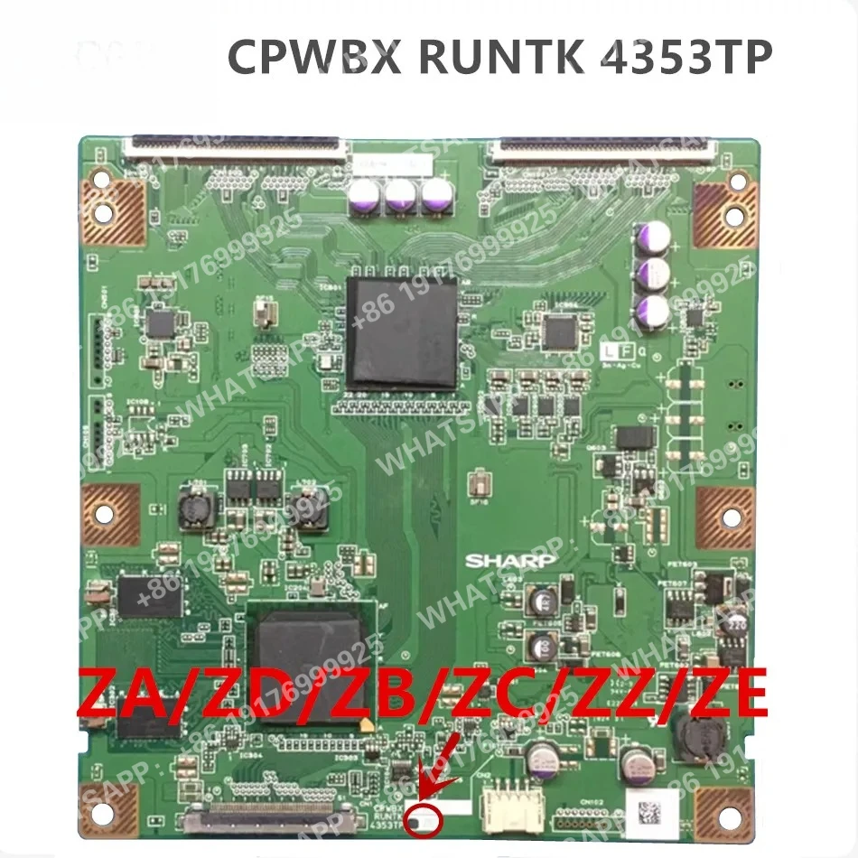 Placa T-CON CPWBX RUNTK 4353TP ZE/ZB/ZZ/ZC/ZA/ZD para TVs Sony de 32, 40, 46 e 52 polegadas