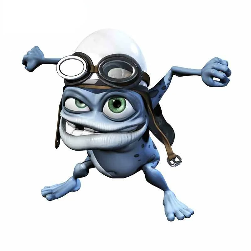 Car Stickers Motorcycle Decals  Funny Crazy Frog Cartoon Decorative Accessories,to Cover Scratches Waterproof  PVC