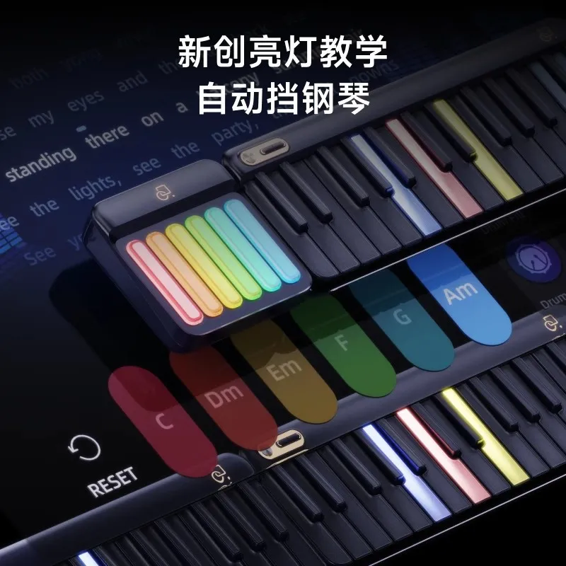 Portable, playing and singing magnetic keyboard, smart automatic for beginners