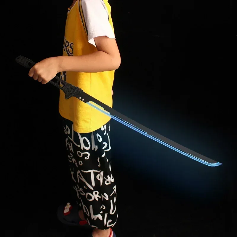 Cyberpunk Lightsaber infantil, brinquedo de energia térmica Katana Cosplay, acrílico de Halloween, brinquedos luminosos, modelo de arma de espadas, presentes 80cm