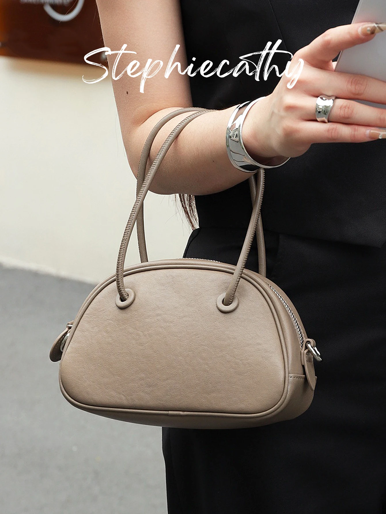 

SC женская сумка из натуральной кожи, простой дизайн, элегантная сумка через плечо с верхней ручкой, маленький кошелек, универсальный, для повседневной работы