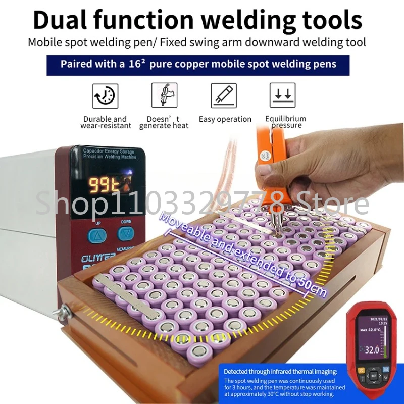 11.6KW 801M Spot Welding Machine Charging Capacity Measurement Spot Welding Three in One Handheld 18650 Battery Spot Welder