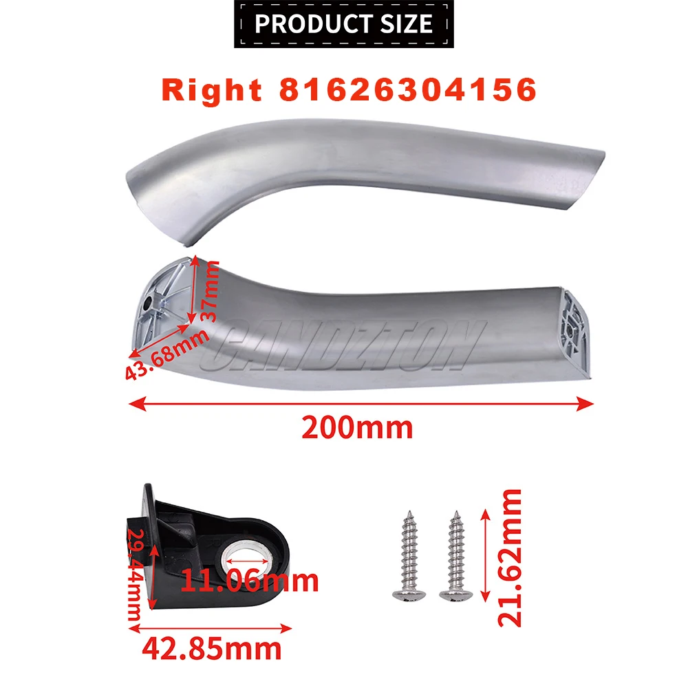 Car Interior Door Handle For MAN Truck Body Parts Inner Silver Left Or Right For MAN TGX TGS TGL TGM 81626304155 81626304156