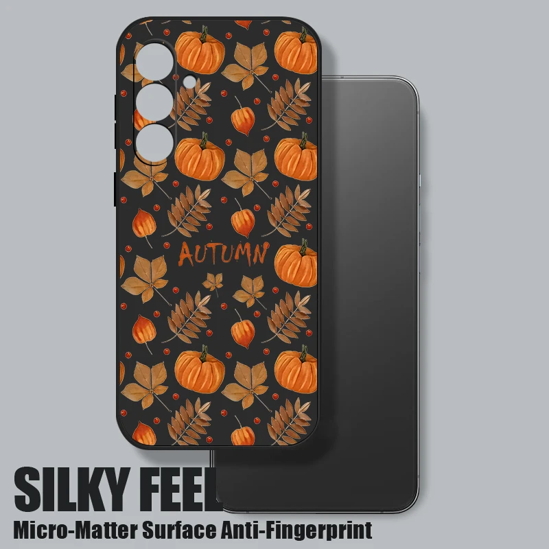 الخريف اليقطين نمط الحال بالنسبة لسامسونج غالاكسي S25 S24 FE S25 S22 S23 S24 الترا A17 A56 A55 A53 A54 A15 A16 A36 لينة غطاء الهاتف #5