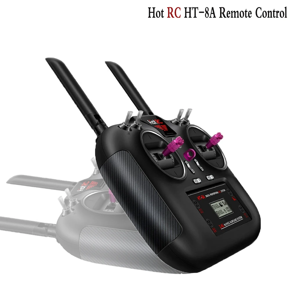 HotRC HT-8A Remote Control 2.4G 8CH 4.5-9V PWM FHSS Transmitter with F-08A Receiver For Remote Controlled Toys