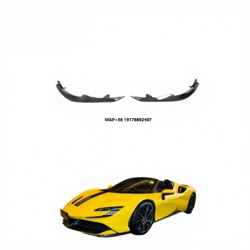 OEM Style Carbon Fiber 3K Twill Gloss Black Polished Finish Body Kits Front Lip Corner Extension Air Intake Fitment