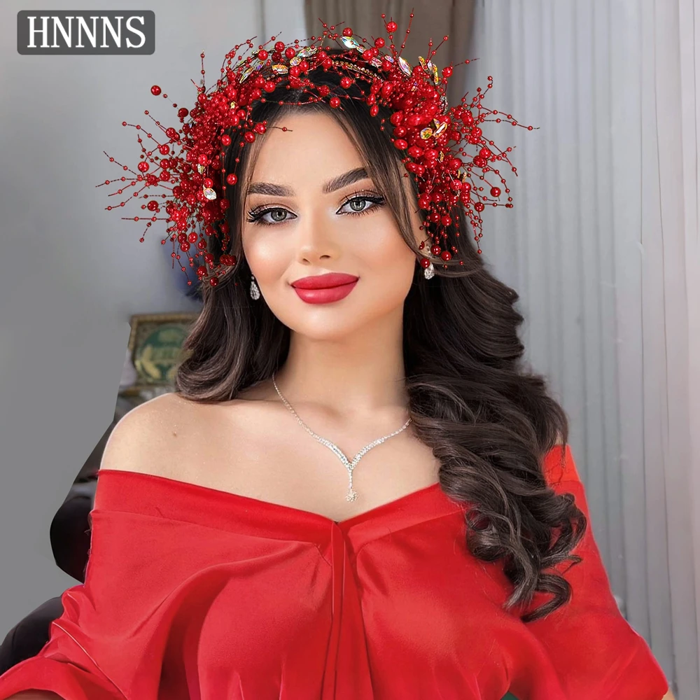 

TOPQUEEN Gentle Bride Wedding Headbands Fairy Style Pearls Handmade Elegance Ladies Banquet Dance Party Hair Accessories YXA319